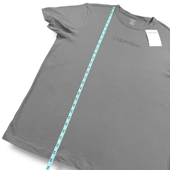 Calvin Klein Sleep T-Shirt Mens Size Large L‎ Gray Embroidered Logo Short Sleeve - Picture 8 of 8